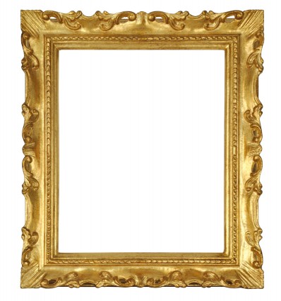Cornice rettangolare in legno, "Francesina" oro, 24x30 cm.