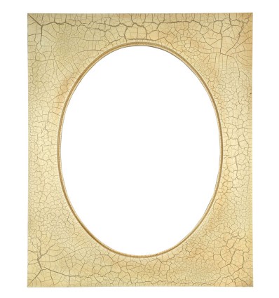 Passepartout interno ovale 30x40 cm, esterno rettangolare.