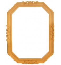 Cornice rettangolare in legno, Francesina oro, 50x70 cm.