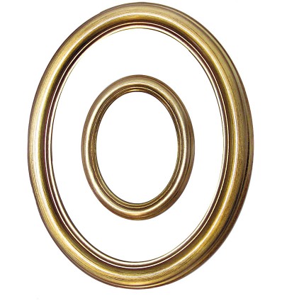 Cornice ovale in legno, oro 70x100 cm