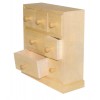 Mini cassettiera in legno 24,5x8,5x23 cm 7 cassetti