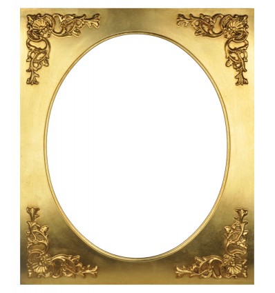 Passepartout rettangolare oro "MyArte" interno ovale 40x50
