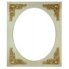 Pass. rettan. avorio interno ovale 40x50 fregi oro