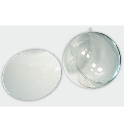 PALLINE TRASPARENTI CON DIVISORIO DA 8 cm - SET 10 PALLINE