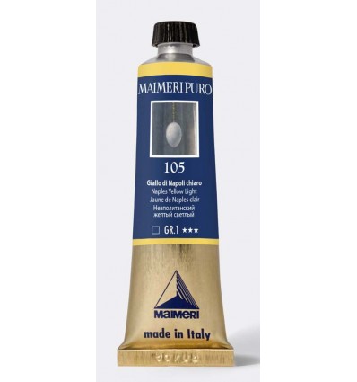 Colore ad olio purissimo Giallo Napoli chiaro 40 ml Maimeri