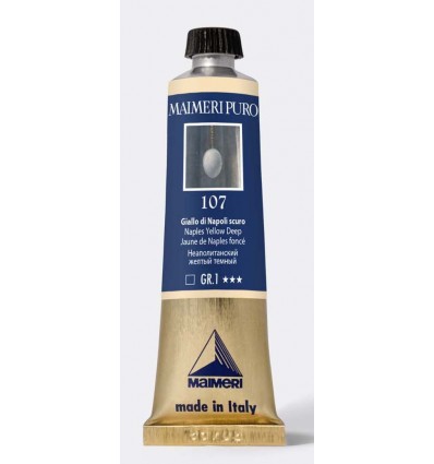Colore ad olio purissimo Giallo Napoli scuro 40 ml Maimeri
