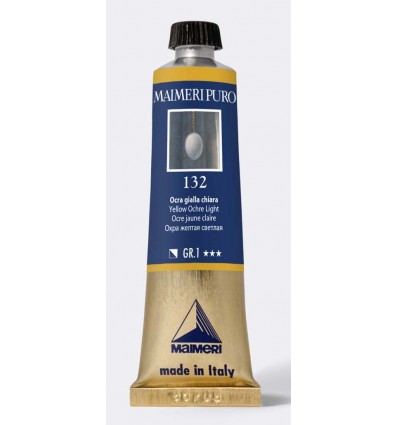 Colore ad olio purissimo Ocra gialla chiara 40 ml Maimeri