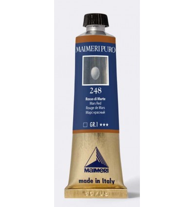 Colore ad olio purissimo Rosso di Marte 40 ml Maimeri