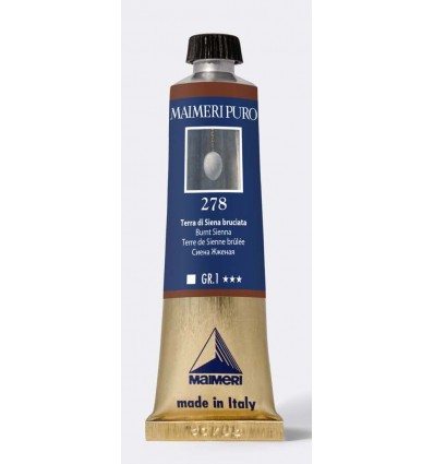 Colore ad olio purissimo Terra di Siena bruc. 40 ml Maimeri