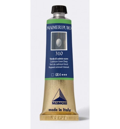 Colore ad olio purissimo Verde cadmio scuro 40 ml Maimeri