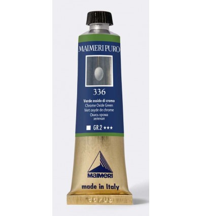 Colore ad olio purissimo Verde ossidato cromo 40 ml Maimeri