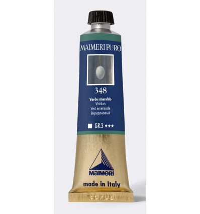 Colore ad olio purissimo Verde smeraldo 40 ml Maimeri