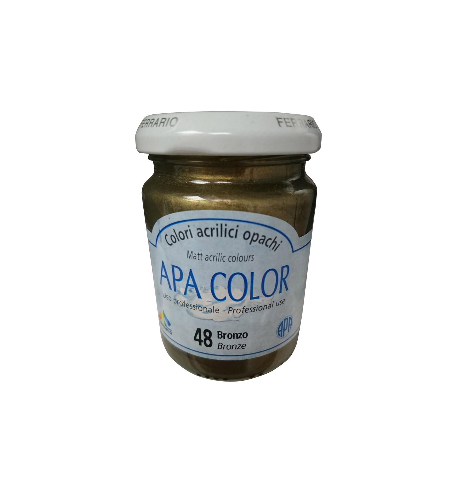 Colore acrilico opaco,150 ml Bianco Titanio Ferrario