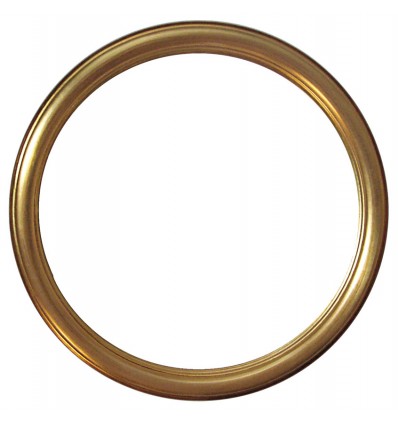 Cornice rotonda in legno, oro da 50 cm