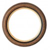 Cornice rotonda in legno, noce filo oro da 24 cm