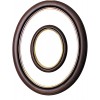 Cornice ovale in legno, noce, 30x40 cm, profilo 55 mm