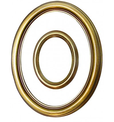 Cornice ovale in legno, oro 20x25 cm