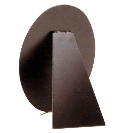 Schienale per portafoto ovale, nero, 18x24 cm