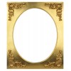 Passepartout rettangolare oro "MyArte" interno ovale 30x40