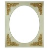 Pass. rettan. avorio interno ovale 30x40 fregi oro