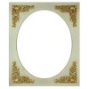 Pass. rettan. avorio "MyArte" interno ovale 50x70 fregi oro