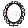 OVALE 50X70 689 CARTOCCIO NERO/ARGENTO