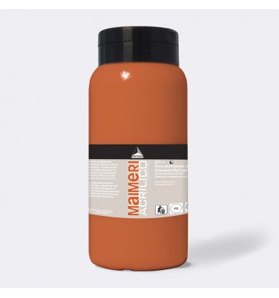 AM COLORE ACRILICO SATINATO 1000 ML ROSSO PERM. CHIARO MAIMERI