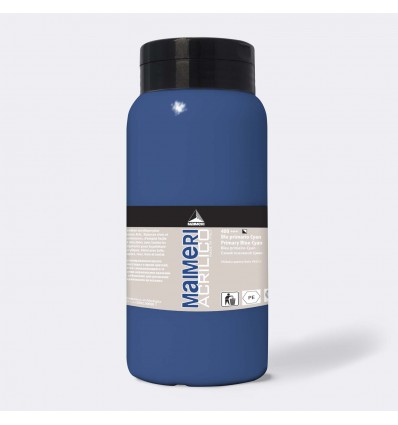 AM COLORE ACRILICO SATINATO 1000 ML BLU PRIMARIO CYAN MAIMERI