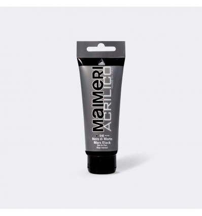 Colore acrilico satinato, 75 ml Nero di Marte MAIMERI