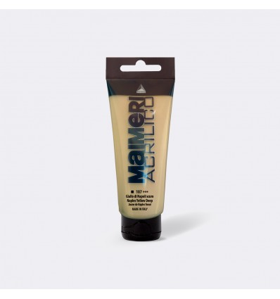 Colore acrilico satinato, 75 ml Giallo Napoli scuro MAIMERI